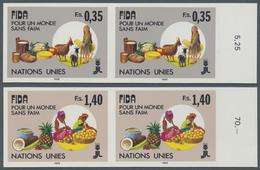 ** Vereinte Nationen - Genf: 1988. Complete Imperforate Set "IFAD: For A World Without Hunger" In Horizontal Pair - Unused Stamps