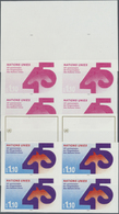 ** Vereinte Nationen - Genf: 1990. Progressive Proof (8 Phases) In Corner Blocks Of 4 For The 1.10fr Value Of The - Neufs