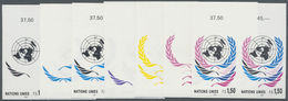 ** Vereinte Nationen - Genf: 1991. Progressive Proof (7 Phases) In Horizontal Top Margin Pairs For The 1.50f Defi - Unused Stamps
