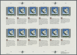 ** Vereinte Nationen - Genf: 1993. Bogen Mit 4 Ungezähnten 6er-Blöcken (3 Marken + 3 Zierfelder) Für Den 90c Wert - Unused Stamps