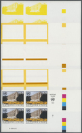 ** Vereinte Nationen - Genf: 1994. Progressive Proof (10 Phases) In Corner Blocks Of 4 For The 60c Value Of The D - Neufs