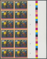** Vereinte Nationen - Genf: 1994. Ungezähnter 12er-Block Für Den 80c-Wert Der Freimarken-Ausgabe Mit Abbildung " - Unused Stamps