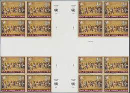 ** Vereinte Nationen - Genf: 1997. Imperforate Cross Gutter Block Of 4 Blocks Of 4 For The 1.10fr Value Of The De - Unused Stamps