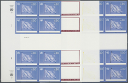 ** Vereinte Nationen - Genf: 1997. Progressive Proof (8 Phases) In Vertical Gutter Pairs Of 2 Blocks Of 4 For The - Unused Stamps