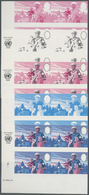 ** Vereinte Nationen - Genf: 1998. Progressive Proof (10 Phases) In Corner Blocks Of 4 For The 70c Value Of The I - Unused Stamps