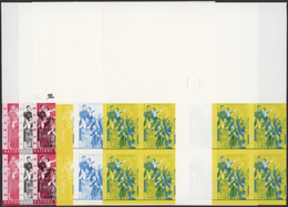 ** Vereinte Nationen - Genf: 2000. Imperforate Progressive Proof (6 Phases) In Horizontal Gutter Pairs Of 2 Block - Unused Stamps