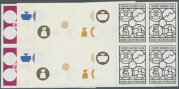 ** Vereinte Nationen - Wien: 1983. Progressive Proof (7 Phases) In Blocks Of 4 For The 8.50s Value Of The Issue " - Neufs