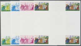 ** Vereinte Nationen - Wien: 1987. Probedruck In 6 Druckphasen Plus Ungezähnte In 4er-Herzstücken Für Den 5s Wert - Unused Stamps