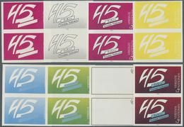 ** Vereinte Nationen - Wien: 1990. Progressive Proof (8 Phases) In Vertical Pairs For The 7s Value Of The Issue " - Neufs