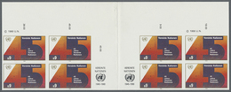 ** Vereinte Nationen - Wien: 1990. Zwischensteg-Oberrand-Block Mit 2 Ungezähnten 4er-Blöcken Für Den 9s Wert Der - Unused Stamps