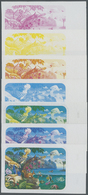 ** Vereinte Nationen - Wien: 1991. Progressive Proof (13 Phases) In Se-tenant Blocks Of 4 For The Complete Set "E - Unused Stamps