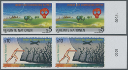 ** Vereinte Nationen - Wien: 1991. Complete Imperforate Set "Banning Of Chemical Weapons" In Horizontal Pairs Sho - Unused Stamps