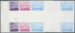 ** Vereinte Nationen - Wien: 1995. Probedruck In 6 Druckphasen Plus Ungezähnte In 4er-Herzstücken Für Den 7s Wert - Unused Stamps