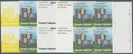** Vereinte Nationen - Wien: 1999. Progressive Proof (10 Phases) In Margin Blocks Of 4 For The Issue "Dag Hammars - Unused Stamps
