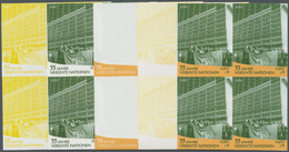 ** Vereinte Nationen - Wien: 2000. Progressive Proof (10 Phases) In Blocks Of 4 For The 9s Value Of The Set "Unit - Neufs