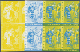 ** Vereinte Nationen - Wien: 2000. Progressive Proof (6 Phases) In Blocks Of 4 For The Issue "United Nations High - Unused Stamps