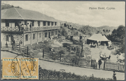 Br Zypern: 1915. Picture Post Card Of 'Platres Hotel, Cyprus' Addressed To Harrar, Ethiopia Bearing SG 74, 10 Pa - Altri & Non Classificati