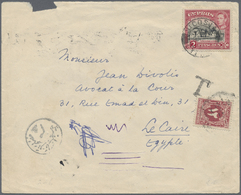 Br Zypern: 1951. Envelope (faults,tears) Addressed To Egypt Bearing SG 155b, 2p Carmine And Black. Tied By Nicosi - Altri & Non Classificati