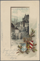 Ansichtskarten: Bayern: NÜRNBERG (alte PLZ 8500), 11 Dekorative Lithographische Passepartoutkarten M - Altri & Non Classificati