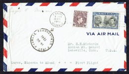 1941 PanAm First Flight Lagos - Miami  SG 55 & 58 - Nigeria (...-1960)