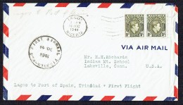 1941 PanAm First Flight Lagos - Port Of Spain, Trinidad  SG 56 X2 - Nigeria (...-1960)