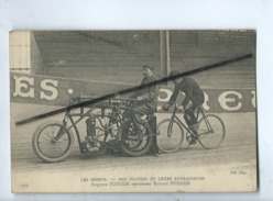 CPA  Abîmée  - Les Sports - Nos Stayers Et Leurs Entraîneurs - Auguste Fossier Entraînant Honoré Fossier - Cyclisme