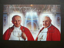 Canonization Of Popes John Paul II And Pope John XXIII # Poland Pologne Polska  MNH 2014 # Mi. 4666/7 Block222 - Neufs