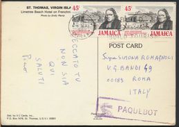 °°° 7928 - ST. THOMAS VIRGIN ISLANDS - LIMETREE BEACH HOTEL - 1982 With Stamps °°° - Virgin Islands, US