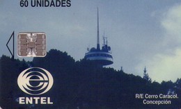 TARJETA TELEFONICA DE CHILE. Cerro Caracol, Conception. TORRE DE COMUNICACIONES. CL-Entel-07 (296) - Chile
