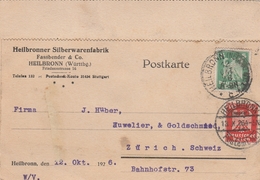 Postkarte-Heilbronn-Fassbender Silberwarenfabrik - Heilbronn