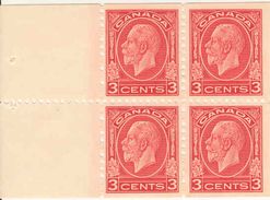 CANADA, 1933. Bookletpane  4x3c, Sc 197a (from Booklet 20) - Pages De Carnets