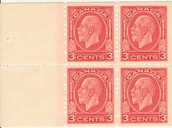 CANADA, 1933. Bookletpane  4x3c, Sc 197a (from Booklet 20) - Heftchenblätter