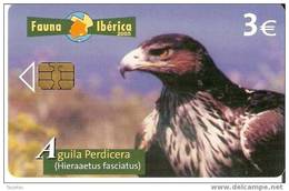 TARJETA DEL AGUILA PERDICERA DE LA FAUNA IBERICA Y TIRADA 4000  (EAGLE) - Arenden & Roofvogels