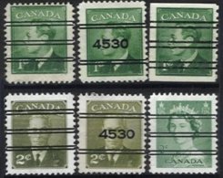 CANADA, Yv 231a, 236, 238, 261, Used, F/VF - Préoblitérés