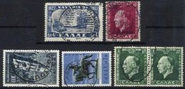 GREECE, Yv 370, 417, 539, 918, Bf 20, Used, F/VF, Cat. € 4,00 - Flammes & Oblitérations
