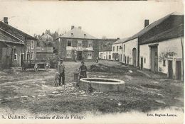 Gedinne - Fontaine Et Rue Du Village Animée N° 5 - Circulé 1904 - Dos Simple - Edit. Beghon Lemye - Gedinne