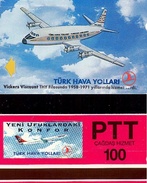 TURQUIA. PTT-ADV-0053. AVION. VICKERS VISCOUNT. 31650 Ex. (143) - Avions