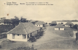 Belgian Congo Postal Stationery Picture Postcard "Basoko The State Station" 10 C. Unposted - Ganzsachen