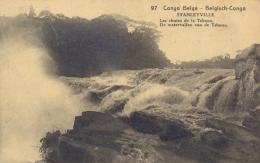 Belgian Congo Postal Stationery Picture Postcard "Stanleyville Tshopo Falls" 30 C. Posted 192? From Matadi - Entiers Postaux