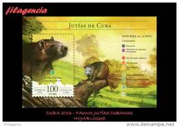 CUBA MINT. 2016-16 FAUNA. JUTÍAS DE CUBA. HOJA BLOQUE - Nuevos