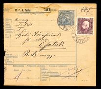 Bosnia, Austria - Parcel Card Sent From Tuzla To Ofutak-Slavonia 1914. / 2 Scans - Bosnie-Herzegovine