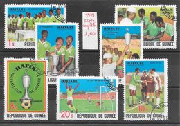 Sport Football - Guinée N°646 à 652 1970 O - Used Stamps