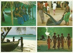 Maldives (Maldive) Village, Scorci Panoramici E Scene Di Vita Quotidiana, Pesca E Folklore - Maldiven