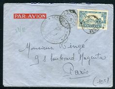 Sénégal - Enveloppe Du Croiseur Jeanne D'Arc Pour Paris En 1938 , Cachet Ancre De Marine Du Croiseur - Ref S110 - Poste Navale