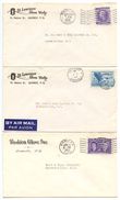 Canada 1952-54 3 Covers Quebec, P.Q. - St. Lawrence Glove Works And Fashion Glove Inc. - Brieven En Documenten