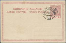 Br Albanien - Lokalausgaben: 1915, Central Albania (Essad), Lot Of Four Entires Incl. Four Values Posta - Albanie