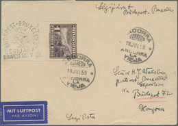 Br/ Andorra - Spanische Post: 1948/1953, Nationale Symbole: 28 Briefe Und Karten, Dabei Einschreiben, Fl - Autres & Non Classés