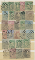 O Belgien: 1849/1880 (ca.), Used Assortment Of Apprx. 180 Stamps From Epaulettes/Medaillons, Mainly Ob - Altri & Non Classificati