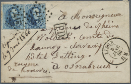 Br Belgien: 1850-66: Sieben Frankierte Briefe, Dabei U.a. 20 C. Blau (vollrandig) Auf Brief 1850 Von Fo - Sonstige & Ohne Zuordnung