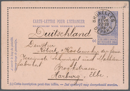 GA Belgien - Ganzsachen: 1860 - 1920 Ca. Ca. 140 GSK Und Einige GSU, Dabei Antwortkarten, Kartenbriefe, - Other & Unclassified